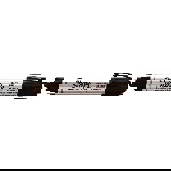 Durable Metal Barrel Permanent Marker, Broad Chisel Tip, Black